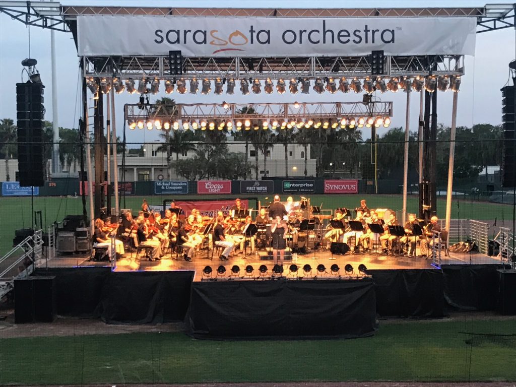 Sarasota Orchestra performs at Ed Smith Stadium