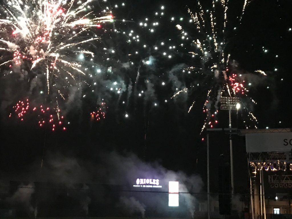 Fireworks at Arts in the Ballpark