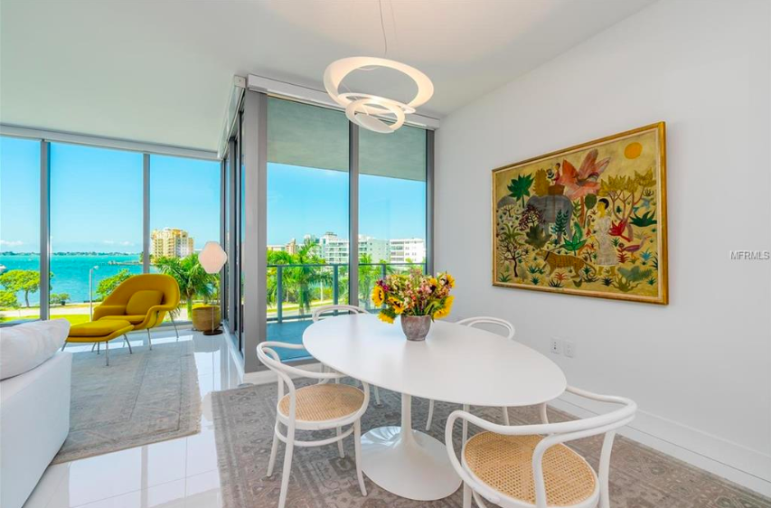 Dining area in #304 VUE Sarasota Bay