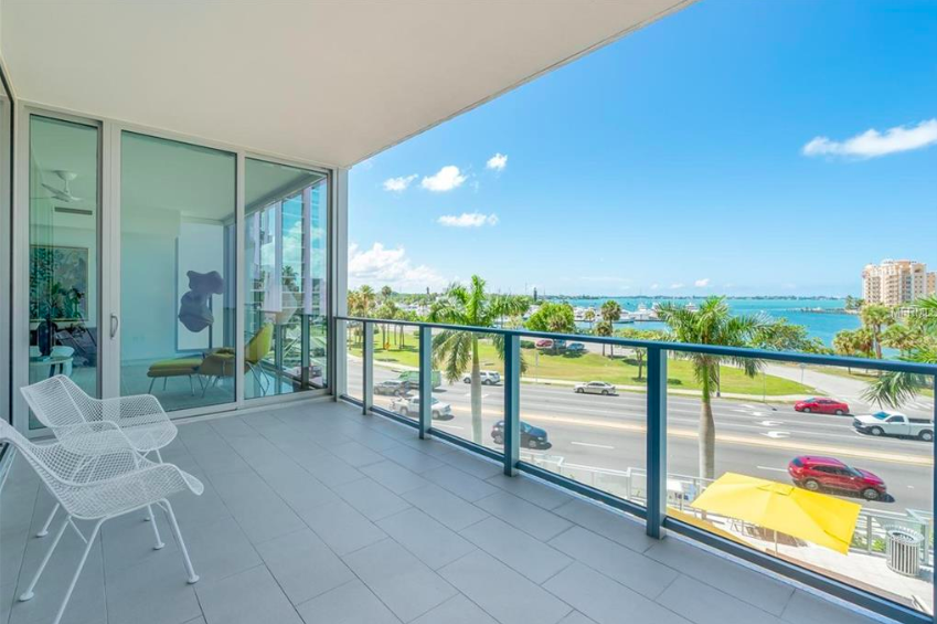 Terrace overlooking Sarasota Bay from #304 VUE